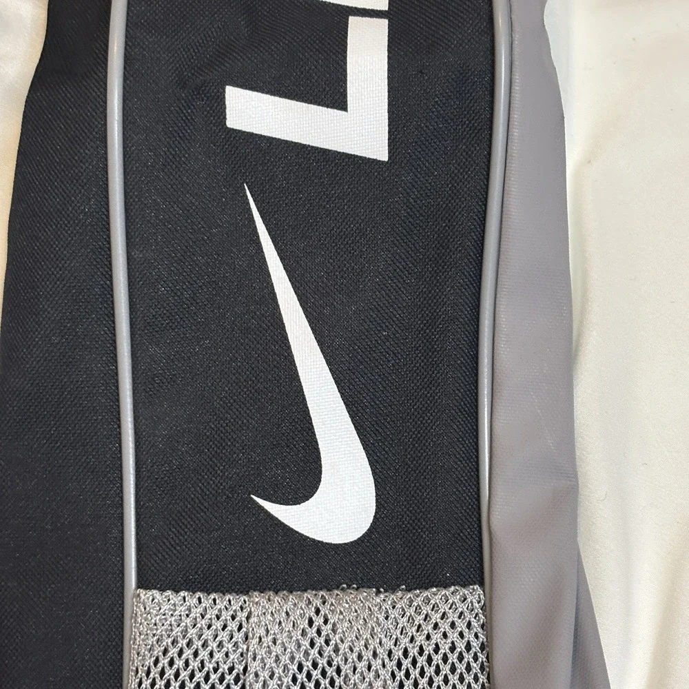 Nike Lacross Stick Bag Black & Silver Duffle w/ Shoulder Strap & Extra Storage
